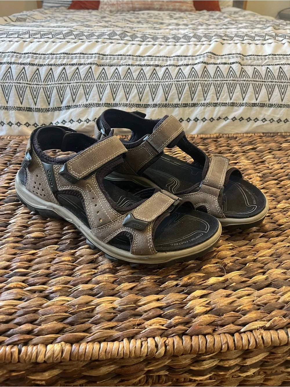 Ecco Yucatan Sport Sandals Men’s Size 45 US 11/11.5 Leather Hiking Comfort Strap
